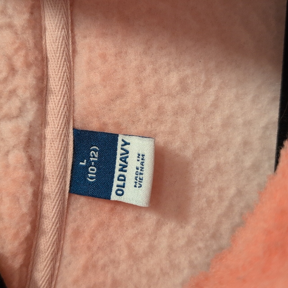 Old Navy Kids Pink and Cream Sherpa Jacket - Picture 4 of 4